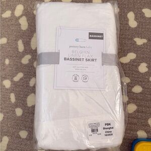 Pottery Barn Baby White Bassinet Skirt